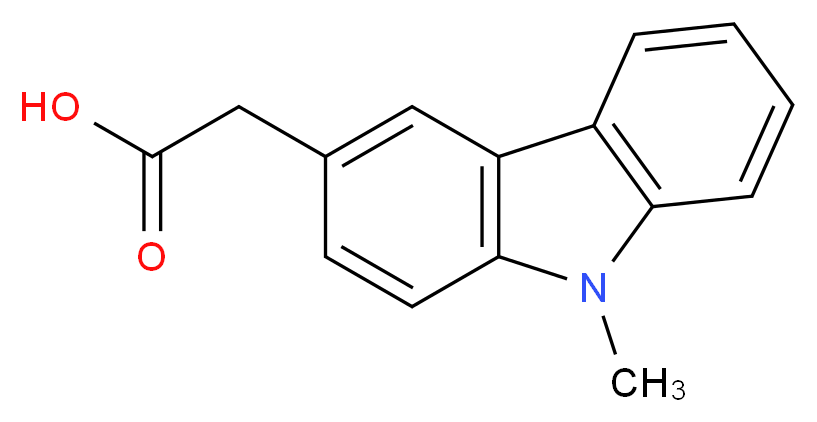 (9-methyl-9H-carbazol-3-yl)acetic acid_分子结构_CAS_56297-06-4)