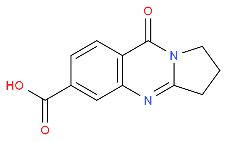 9-oxo-1H,2H,3H,9H-pyrrolo[2,1-b]quinazoline-6-carboxylic acid_分子结构_CAS_55762-24-8