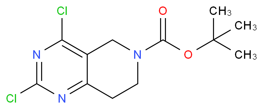 tert-Butyl 2,4-dichloro-7,8-dihydropyrido[4,3-d]-pyrimidine-6(5H)-carboxylate_分子结构_CAS_635698-56-5)