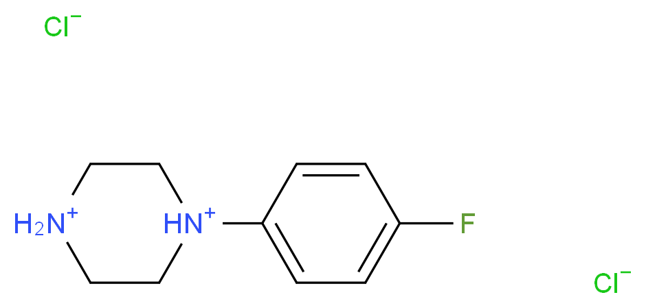 1-(4-氟苯基)哌嗪 二盐酸盐_分子结构_CAS_64090-19-3)
