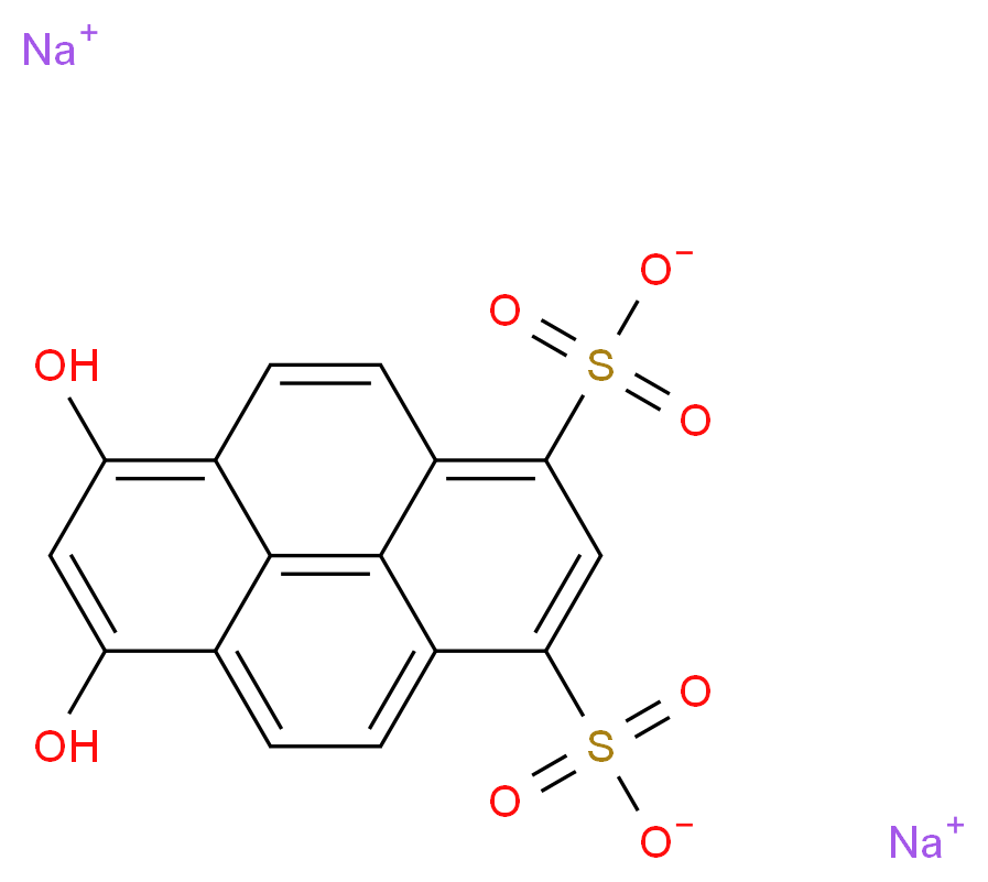 disodium 6,8-dihydroxypyrene-1,3-disulfonate_分子结构_CAS_61255-63-8