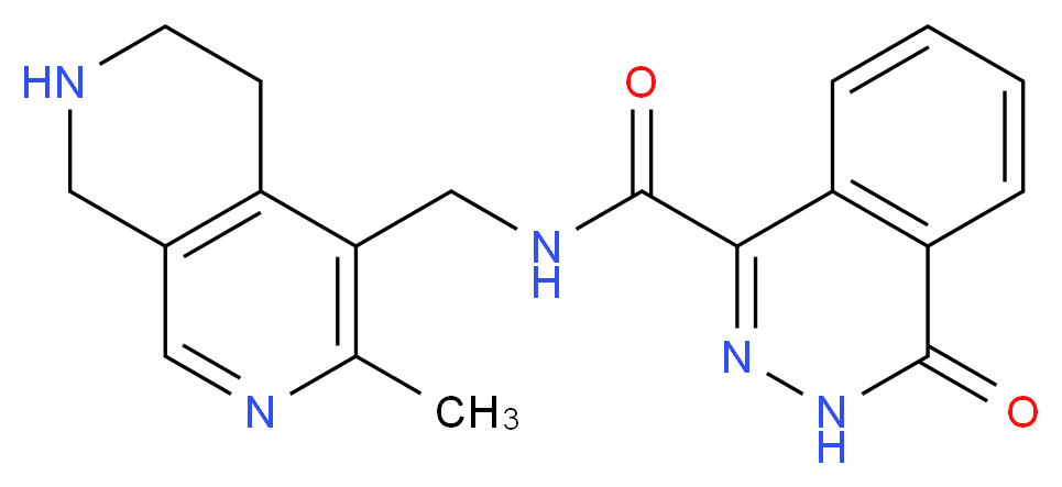 N-[(3-methyl-5,6,7,8-tetrahydro-2,7-naphthyridin-4-yl)methyl]-4-oxo-3,4-dihydro-1-phthalazinecarboxamide_分子结构_CAS_)