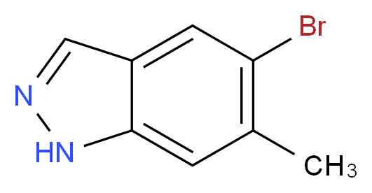 5-Bromo-6-methyl-1H-indazole_分子结构_CAS_885223-72-3)