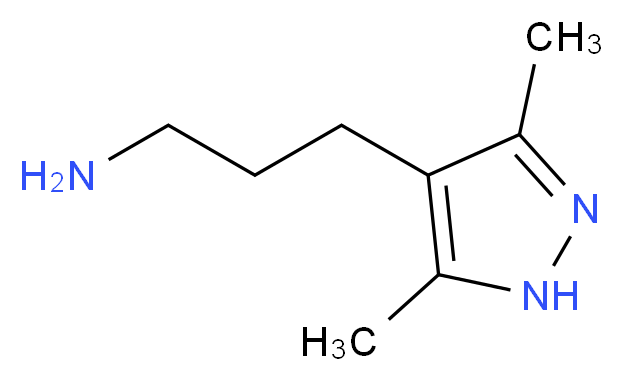3-(3,5-dimethyl-1H-pyrazol-4-yl)propan-1-amine_分子结构_CAS_936940-75-9