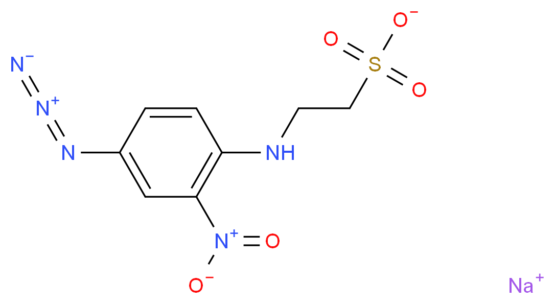 sodium 2-[(4-azido-2-nitrophenyl)amino]ethane-1-sulfonate_分子结构_CAS_352000-05-6