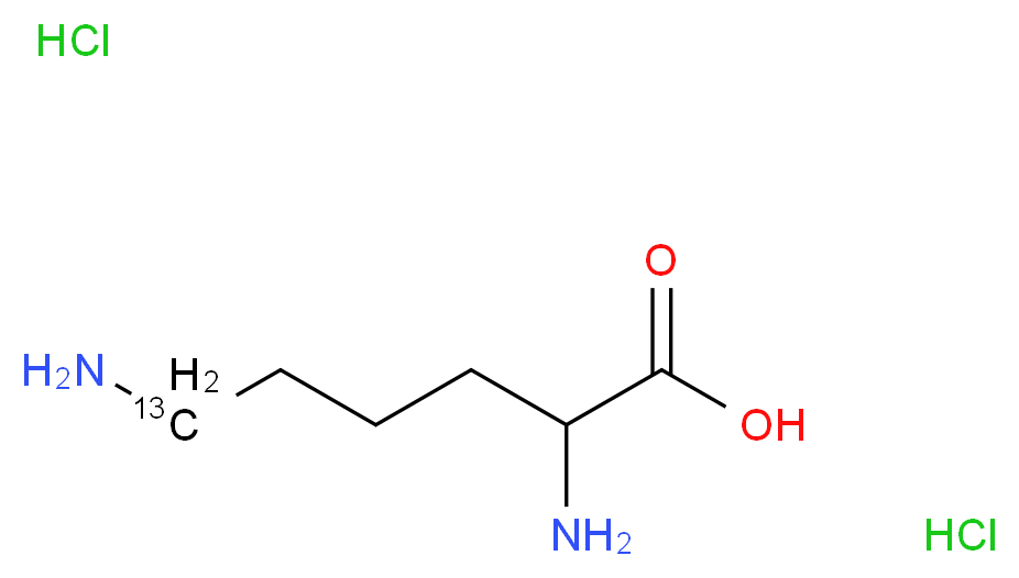 2,6-diamino(6-<sup>1</sup><sup>3</sup>C)hexanoic acid dihydrochloride_分子结构_CAS_127488-93-1