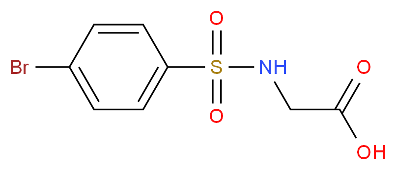 [(4-Bromophenyl)sulphonylamino]acetic acid 98%_分子结构_CAS_13029-73-7)