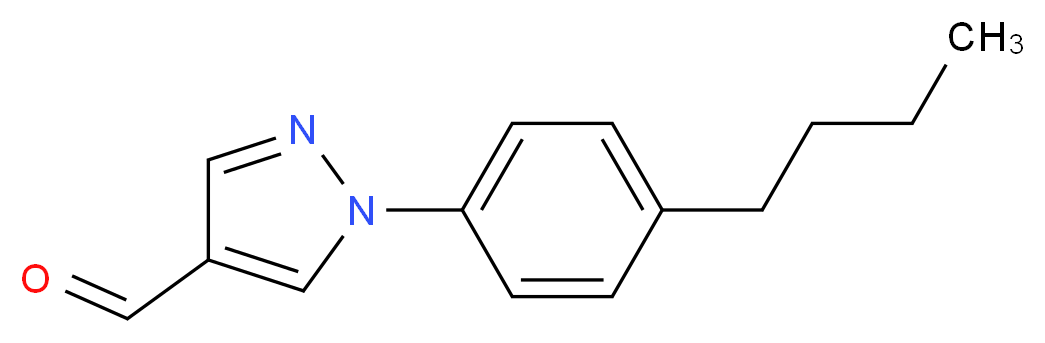 1-(4-butylphenyl)-1H-pyrazole-4-carbaldehyde_分子结构_CAS_1015845-98-3)