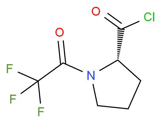 (2S)-1-(trifluoroacetyl)pyrrolidine-2-carbonyl chloride_分子结构_CAS_36724-68-2