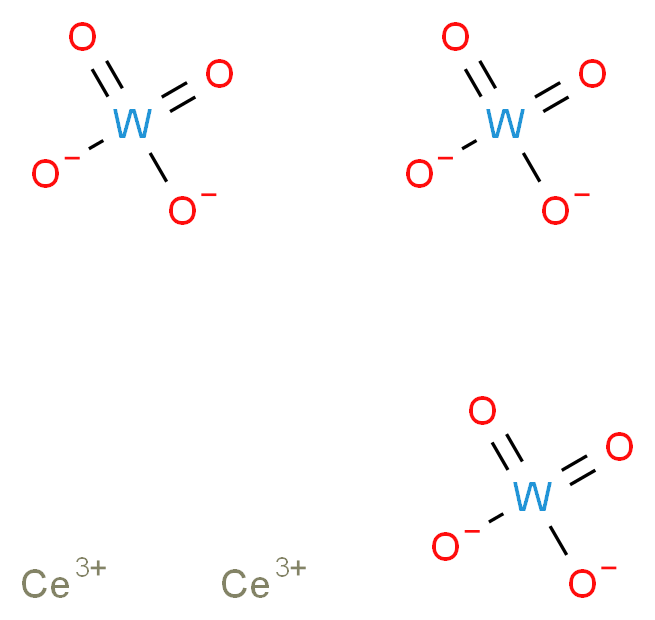 dicerium(3+) ion tris(dioxotungstenbis(olate))_分子结构_CAS_13454-74-5