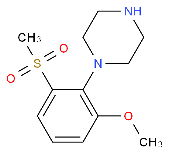1-[(2-Methoxy-6-methylsulfonyl)phenyl]piperazine_分子结构_CAS_)