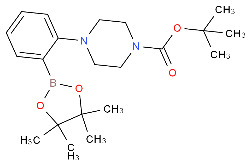 tert-Butyl 4-(2-(4,4,5,5-tetramethyl-1,3,2-dioxaborolan-2-yl)phenyl)piperazine-1-carboxylate_分子结构_CAS_1073354-59-2)