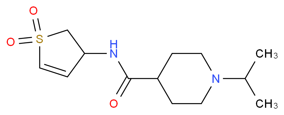 N-(1,1-dioxido-2,3-dihydro-3-thienyl)-1-isopropylpiperidine-4-carboxamide_分子结构_CAS_)