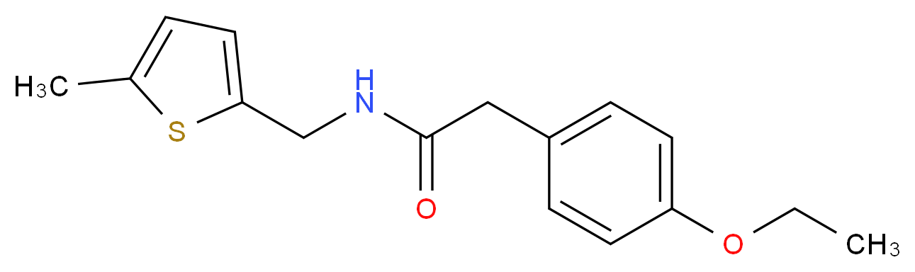 2-(4-ethoxyphenyl)-N-[(5-methyl-2-thienyl)methyl]acetamide_分子结构_CAS_)