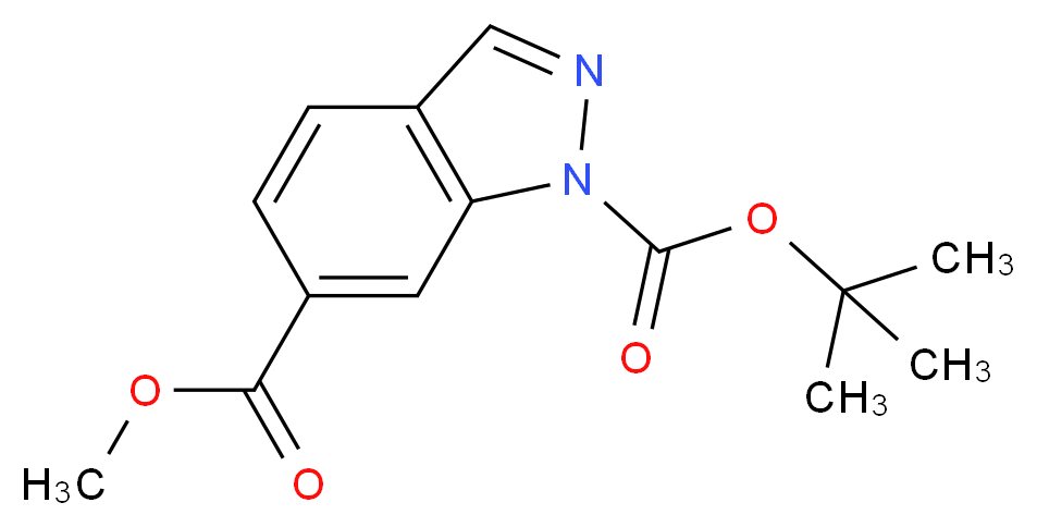 1-tert-Butyl 6-methyl 1H-indazole-1,6-dicarboxylate_分子结构_CAS_1126424-50-7)