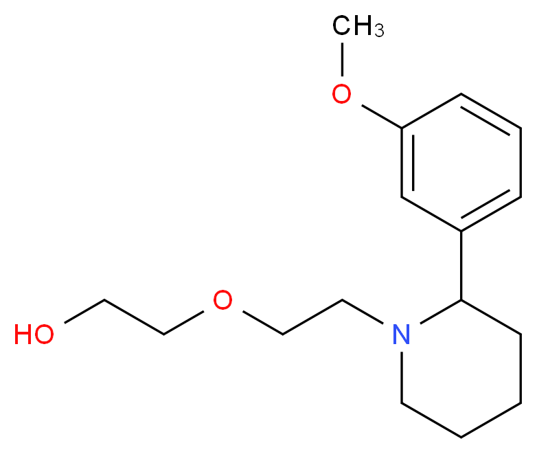 2-{2-[2-(3-methoxyphenyl)-1-piperidinyl]ethoxy}ethanol_分子结构_CAS_)
