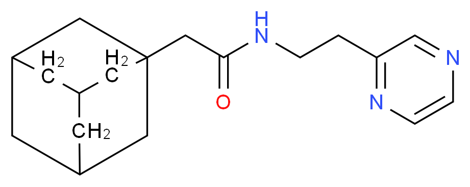 2-(1-adamantyl)-N-[2-(2-pyrazinyl)ethyl]acetamide_分子结构_CAS_)