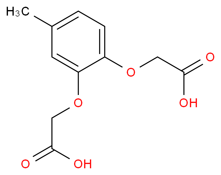 2-[2-(carboxymethoxy)-4-methylphenoxy]acetic acid_分子结构_CAS_5458-76-4