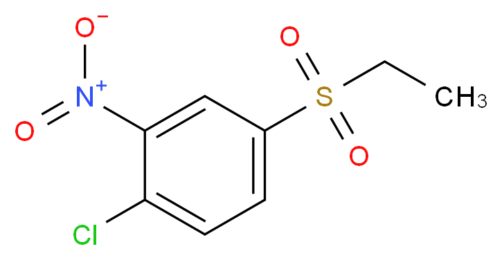 1-chloro-4-(ethanesulfonyl)-2-nitrobenzene_分子结构_CAS_74159-80-1