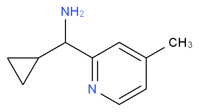 cyclopropyl(4-methylpyridin-2-yl)methanamine_分子结构_CAS_1203308-27-3