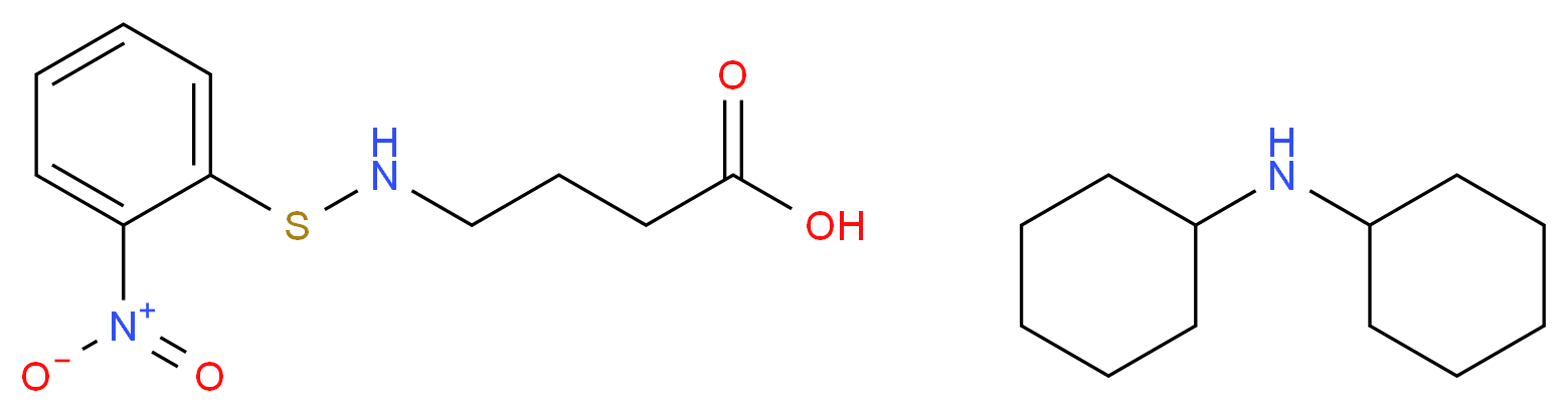 N-(2-Nitrophenylsulfenyl)-γ-aminobutyric acid (dicyclohexylammonium) salt_分子结构_CAS_104809-33-8)