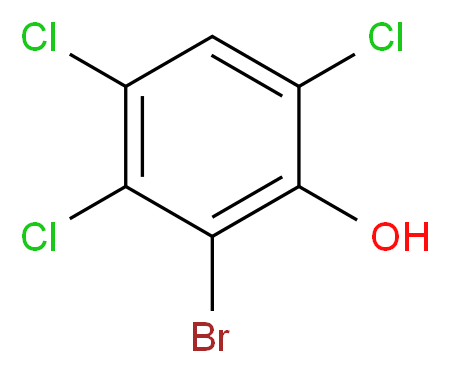 2-bromo-3,4,6-trichlorophenol_分子结构_CAS_4524-78-1