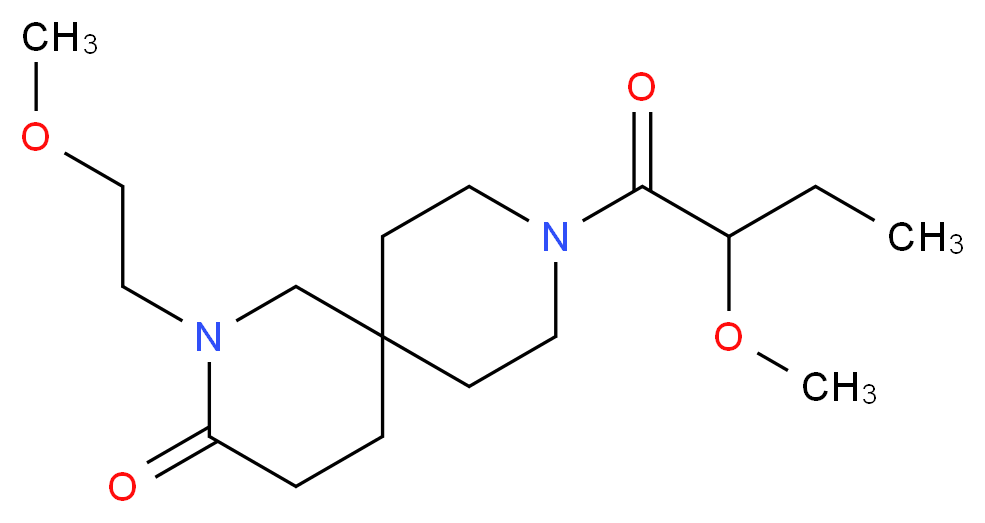 9-(2-methoxybutanoyl)-2-(2-methoxyethyl)-2,9-diazaspiro[5.5]undecan-3-one_分子结构_CAS_)