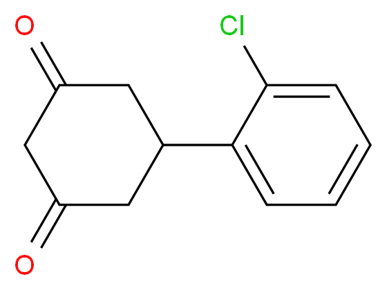 5-(2-chlorophenyl)cyclohexane-1,3-dione_分子结构_CAS_55579-68-5