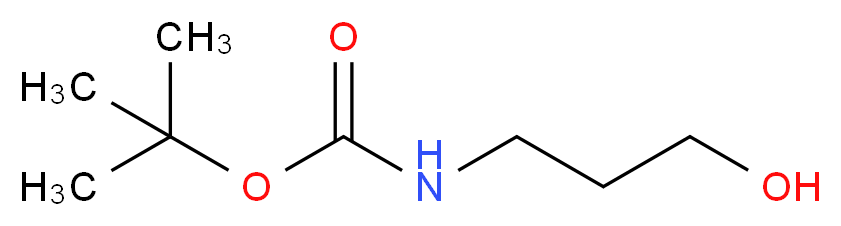 tert-butyl N-(3-hydroxypropyl)carbamate_分子结构_CAS_58885-58-8