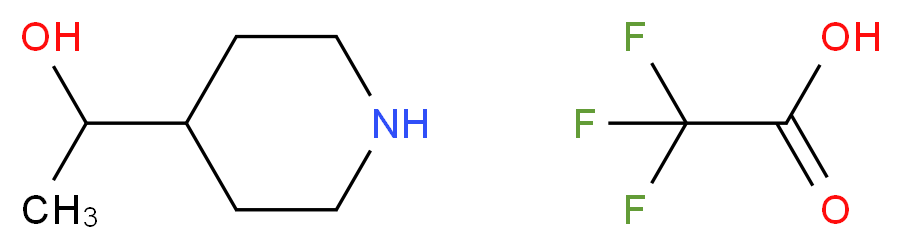 1-(piperidin-4-yl)ethan-1-ol; trifluoroacetic acid_分子结构_CAS_6457-48-3