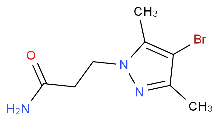 3-(4-bromo-3,5-dimethyl-1H-pyrazol-1-yl)propanamide_分子结构_CAS_1177284-74-0