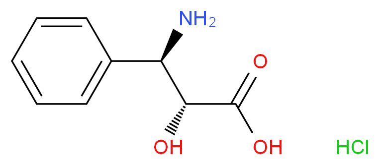 (2R,3R)-3-amino-2-hydroxy-3-phenylpropanoic acid hydrochloride_分子结构_CAS_161453-08-3