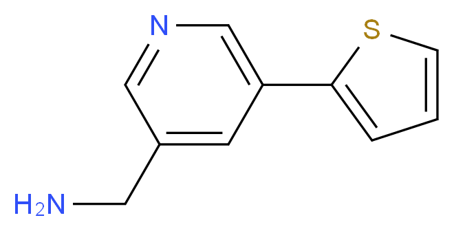 [5-(thiophen-2-yl)pyridin-3-yl]methanamine_分子结构_CAS_1346687-11-3