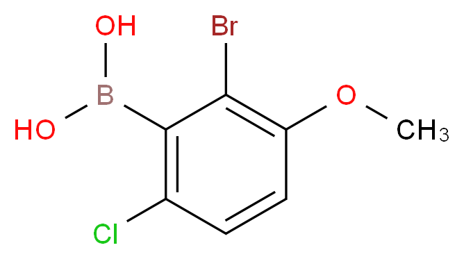 2-Bromo-6-Chloro-3-methoxyphenylboronic acid_分子结构_CAS_957062-90-7)