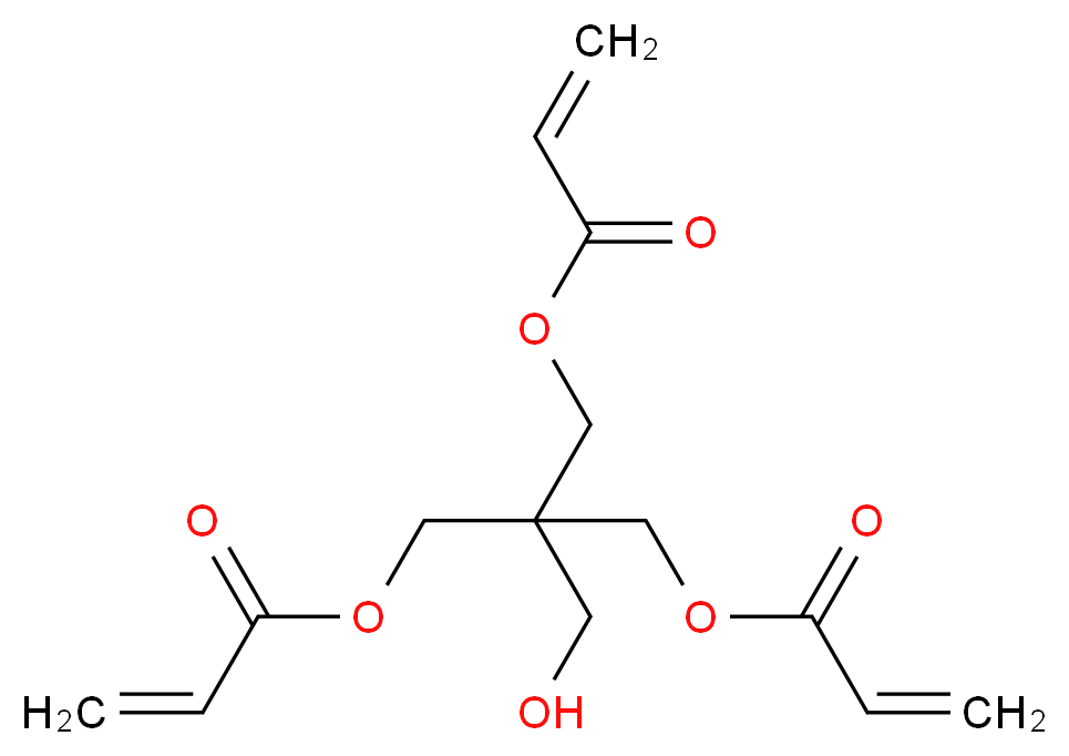 2-((Acryloyloxy)methyl)-2-(hydroxymethyl)propane-1,3-diyl diacrylate_分子结构_CAS_3524-68-3)