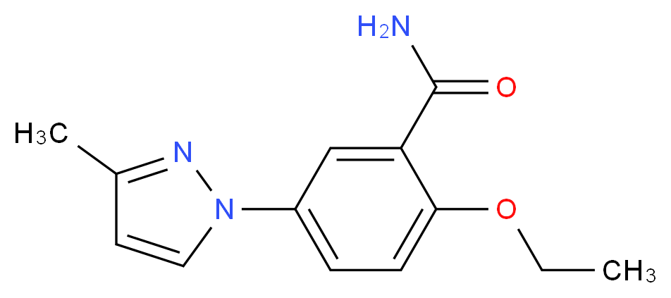 2-ethoxy-5-(3-methyl-1H-pyrazol-1-yl)benzamide_分子结构_CAS_)