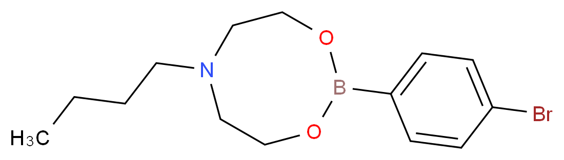 2-(4-bromophenyl)-6-butyl-1,3,6,2-dioxazaborocane_分子结构_CAS_1257642-68-4