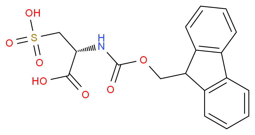 (2R)-2-{[(9H-fluoren-9-ylmethoxy)carbonyl]amino}-3-sulfopropanoic acid_分子结构_CAS_751470-47-0