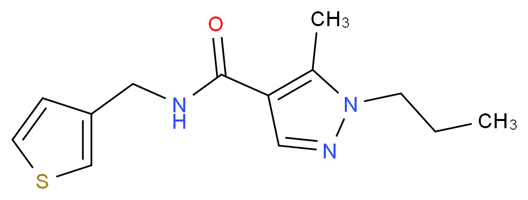 5-methyl-1-propyl-N-(3-thienylmethyl)-1H-pyrazole-4-carboxamide_分子结构_CAS_)