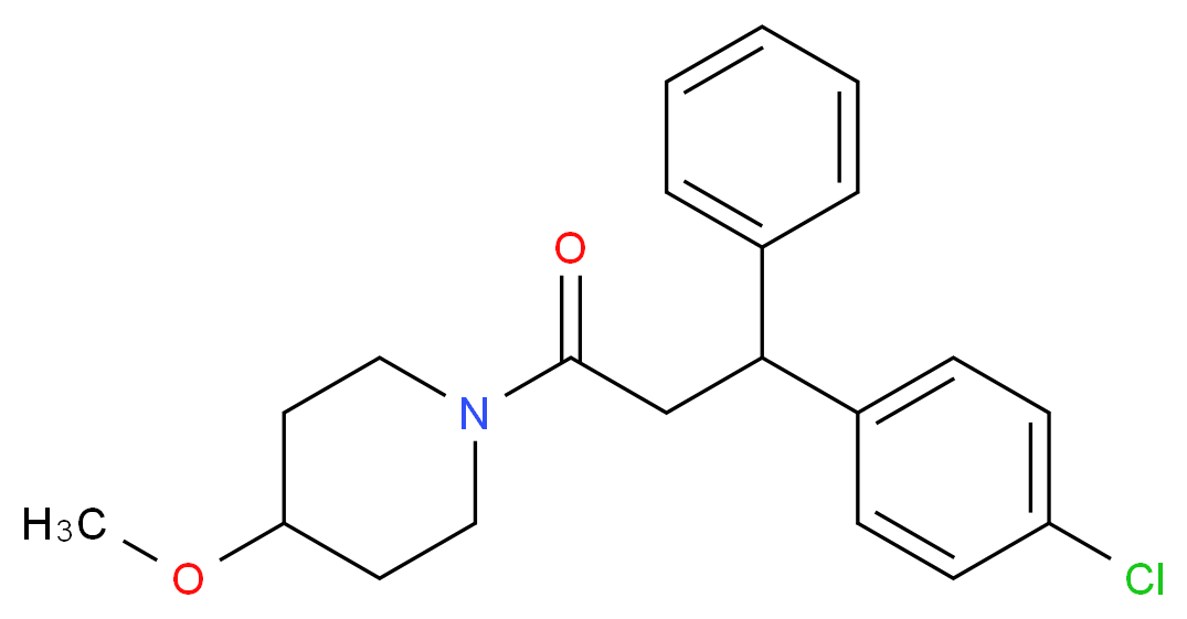 1-[3-(4-chlorophenyl)-3-phenylpropanoyl]-4-methoxypiperidine_分子结构_CAS_)