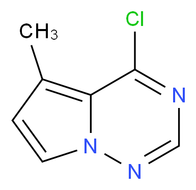 4-chloro-5-methylpyrrolo[2,1-f][1,2,4]triazine_分子结构_CAS_529508-56-3