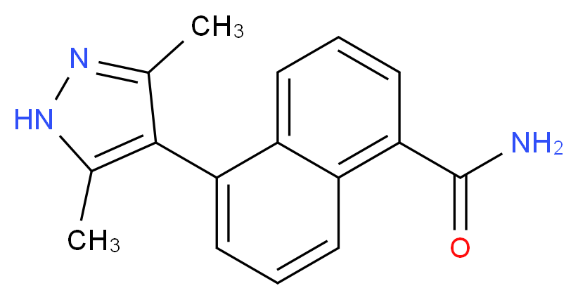 5-(3,5-dimethyl-1H-pyrazol-4-yl)-1-naphthamide_分子结构_CAS_)