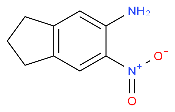 6-nitro-2,3-dihydro-1H-inden-5-amine_分子结构_CAS_52957-66-1