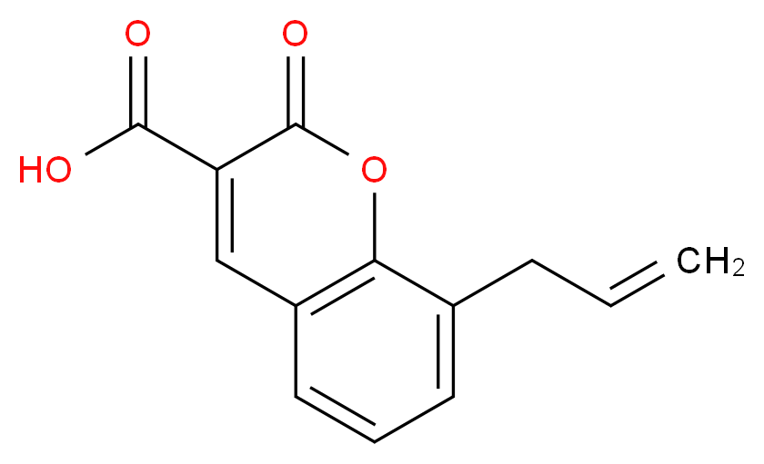 2-oxo-8-(prop-2-en-1-yl)-2H-chromene-3-carboxylic acid_分子结构_CAS_82119-77-5
