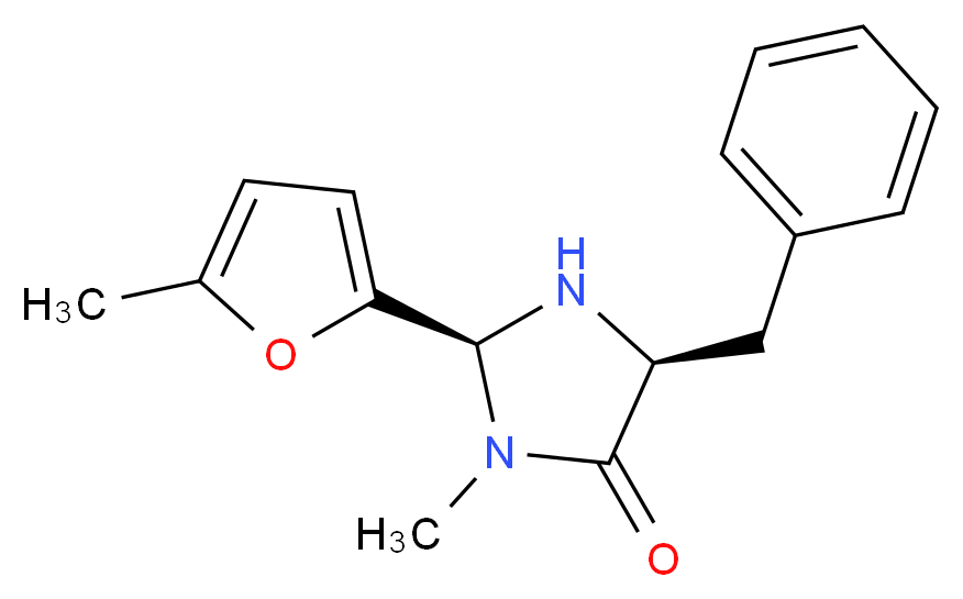 (2s,5s)-(-)-5-benzyl-3-methyl-2-(5-methyl-2-furyl)-4-imidazolidinone_分子结构_CAS_415678-40-9)