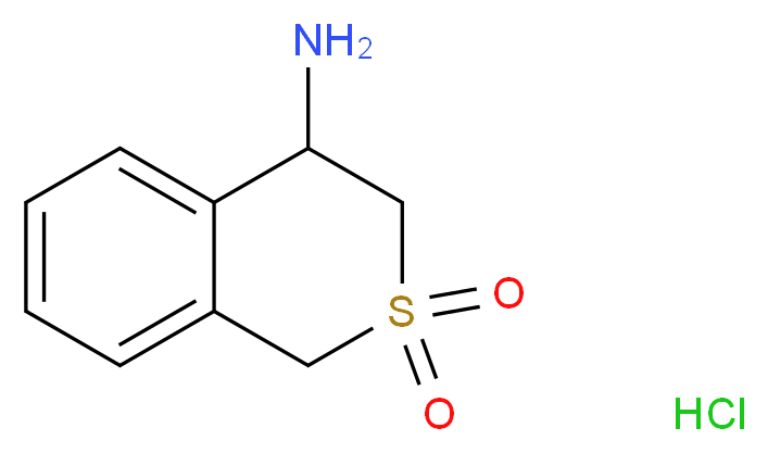 4-amino-3,4-dihydro-1H-2$l^{6}-benzothiopyran-2,2-dione hydrochloride_分子结构_CAS_1187830-61-0