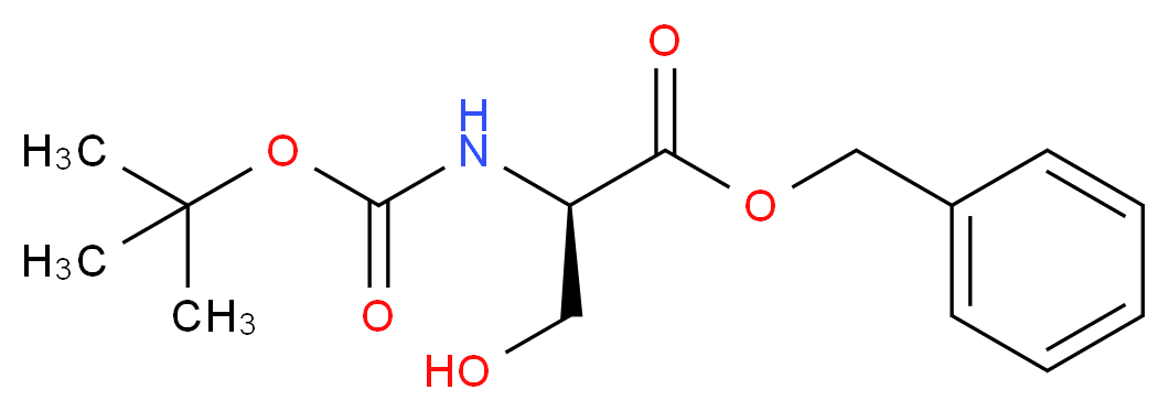 benzyl (2R)-2-{[(tert-butoxy)carbonyl]amino}-3-hydroxypropanoate_分子结构_CAS_141527-78-8