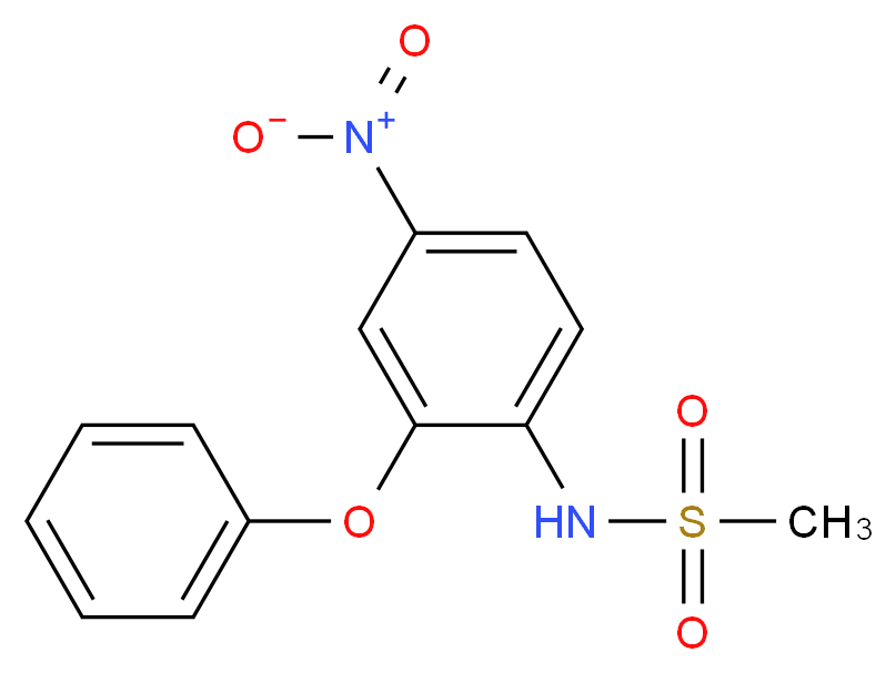 N-(4-nitro-2-phenoxyphenyl)methanesulfonamide_分子结构_CAS_51803-78-2