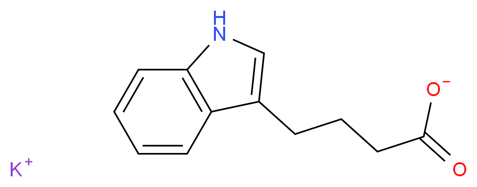 Potassium 4-(1H-indol-3-yl)butanoate_分子结构_CAS_60096-23-3)