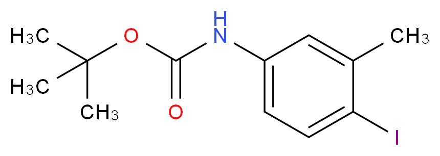 tert-butyl N-(4-iodo-3-methylphenyl)carbamate_分子结构_CAS_1221793-58-3